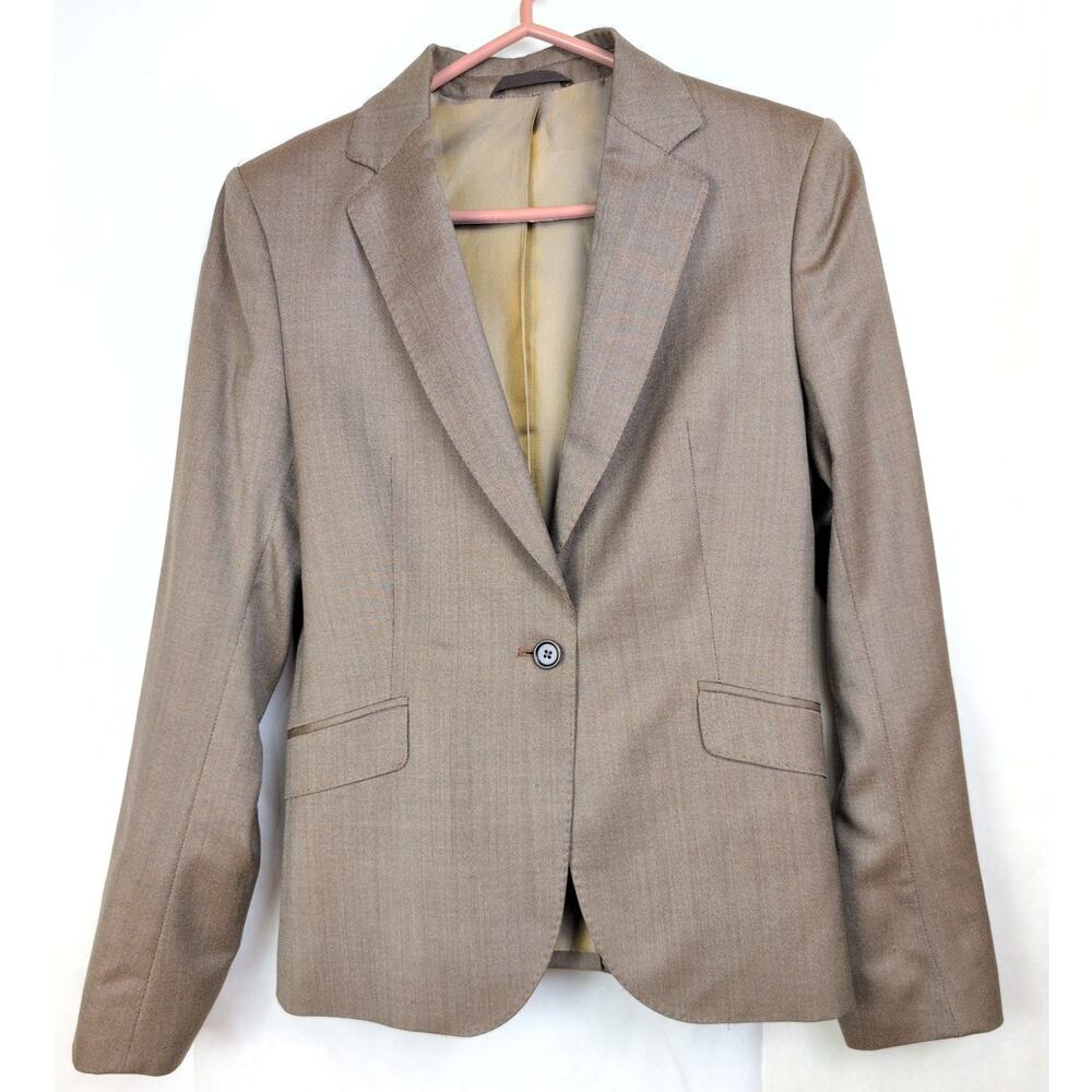Bruce Field Vitale Barberis Canonico Super 120s virgin wool blazer Size 38 Women